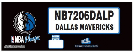 ICE NBA Hoops Dallas Mavericks Control Panel Decal