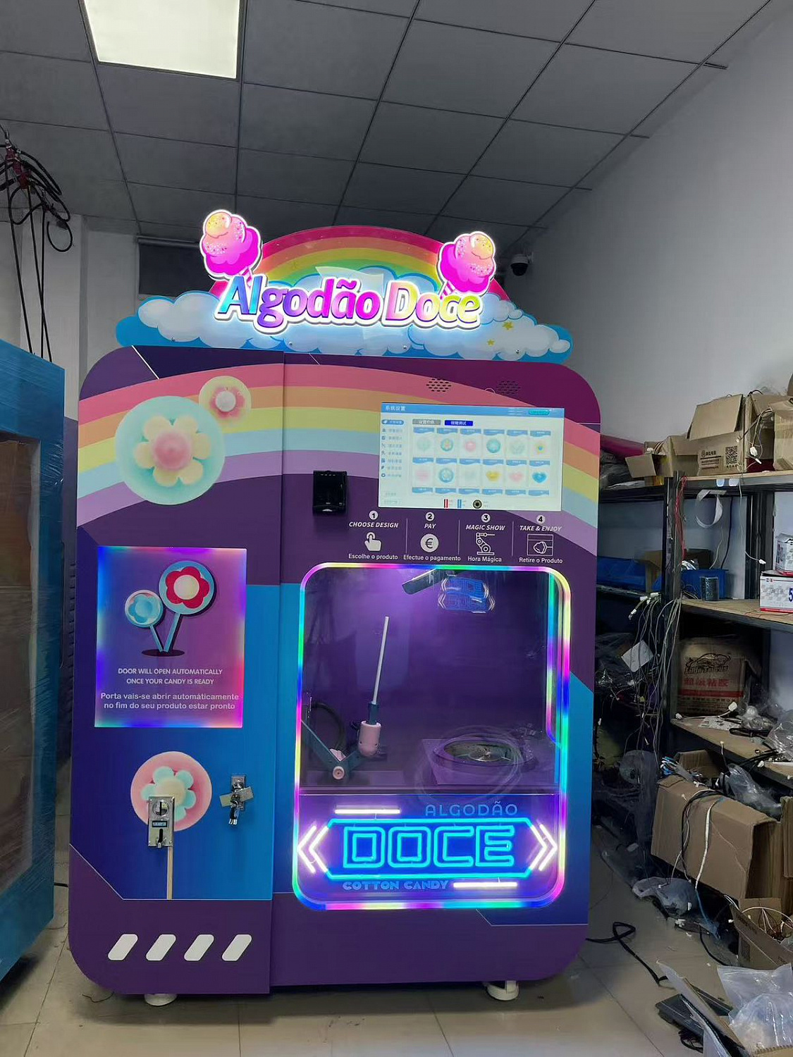 Вендинговый аппарат сахарной ваты Cotton candy 