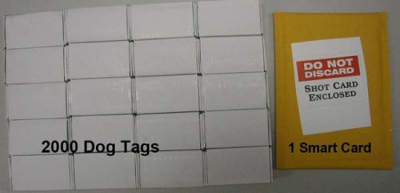 ICE DOG TAG SHOT CARD