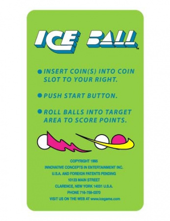 ICE INSTRUCTION SIGN For ICEBALL Game