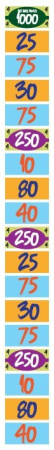 BAY TEK WHEEL TICKET DECAL SET PATTERN 2