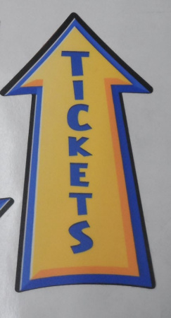 ICE Whack N Win Game Door Patch Ticket Decal