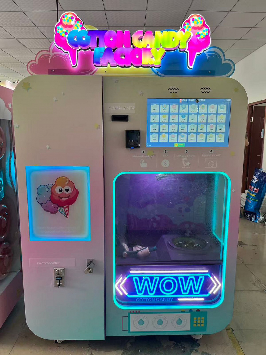 Вендинговый аппарат сахарной ваты Cotton candy 